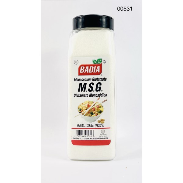 M.S.G MONOSODIUM GLUTAMATE/MONOSODIO. 6/1.75LB