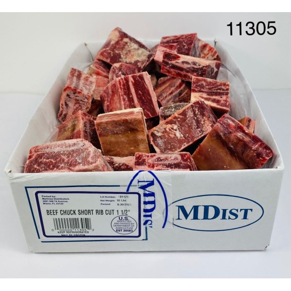 CHUCK SHORT RIB 1.5"CUT/COSTILLA RES. 1/10LB