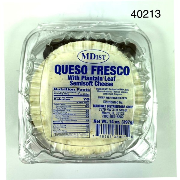 FRESH WHITE CHEESE/QUESO BLANCO FRESCO. 12/14OZ