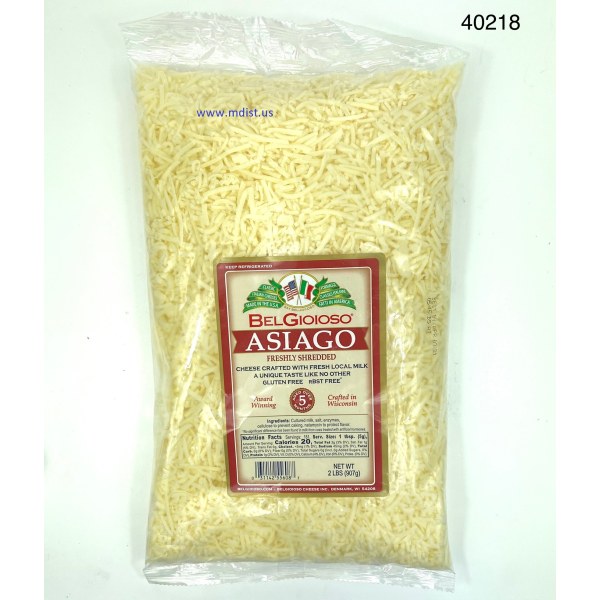 SHREDDED ASIAGO CHEESE/QUESO. 12/2LB