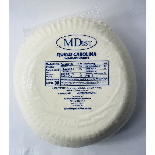 QUESO CAROLINA MDIST. 1/6LB