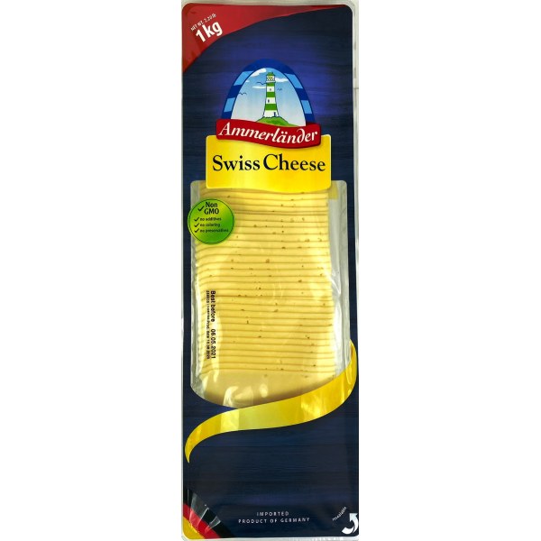 SLICED SWISS CHEESE/QUESO. 6/2.2LB