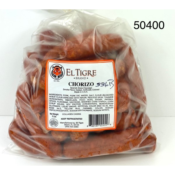 SPANISH STYLE CHORIZO EL TIGRE. 10/5LB