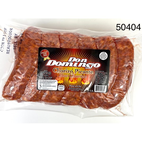 HOT ARGENTINE SAUSAGE/CHORIZO PICANTE. 10/2.5LB