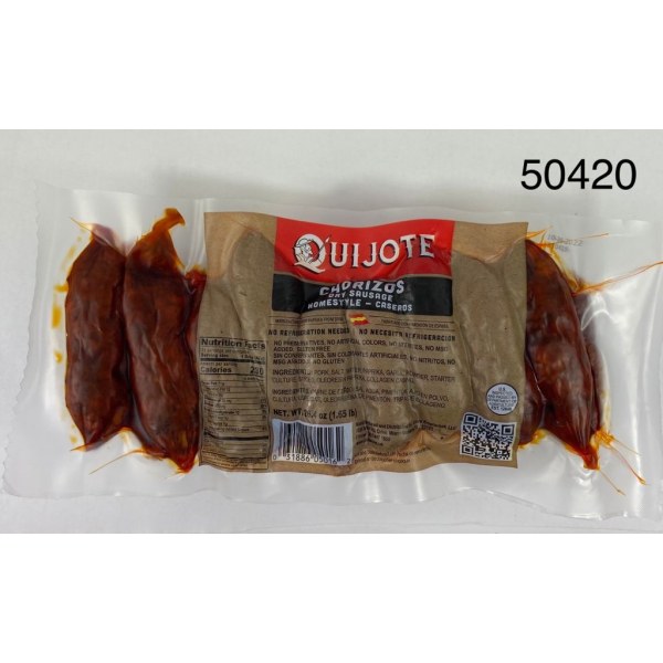 CHORIZO. CASEROS. 9/1.6LB