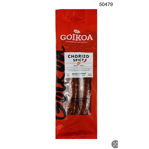 CHORIZO SARTA GOI FS HOT CVP 15/7.4OZ. 15/7.4OZ