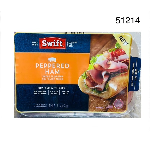SANDWICH.TRAY PEPPERED HAM 8OZ. 10/8OZ
