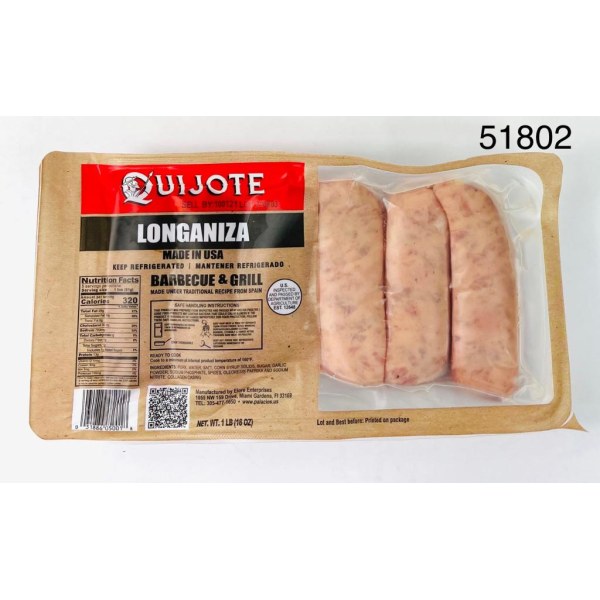LONGANIZA QUIJOTE. 12/16OZ