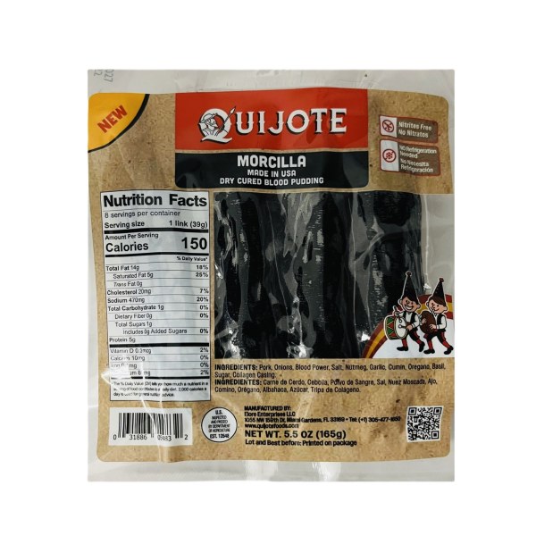 MORCILLA QUIJOTE CURADA. 30/5.5OZ