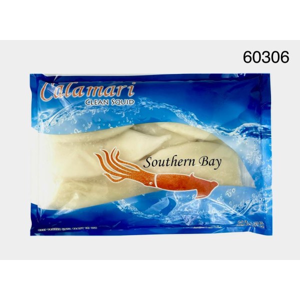 SQUID TUBES CLEAN 5-8 100% NET CALAMAR. 4/2.5LB