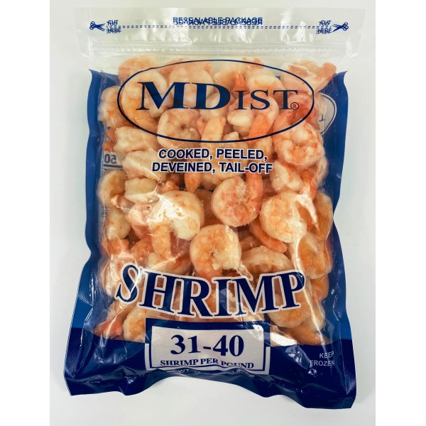 COOKED PLD SHRIMP 31-40 T/OFF/CAMARON. 5/2LB