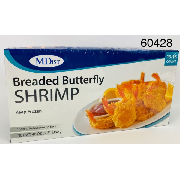BREADED BUTTERFLY SHRIMP 13/15/CAMARON. 4/3LB