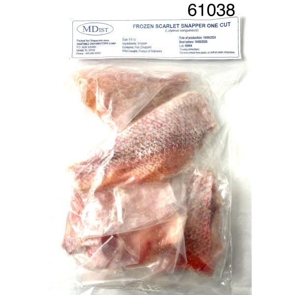 FILETE PARGO SCARLET 8 OZ ONE CUT. 5/2LB