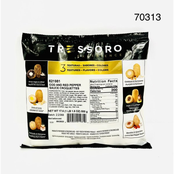 COD CROQUETTE SOFRITO/BACALAO CROQUETA. 12/14-15PC