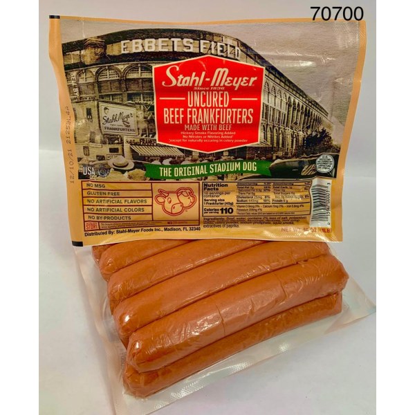 BEEF HOT DOGS/PERRO CALIENTE 100% CARNE. 12/1LB