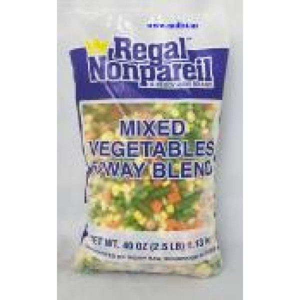 MIXED VEGETABLES/VEGETALES MIXTOS. 12/2.5LB