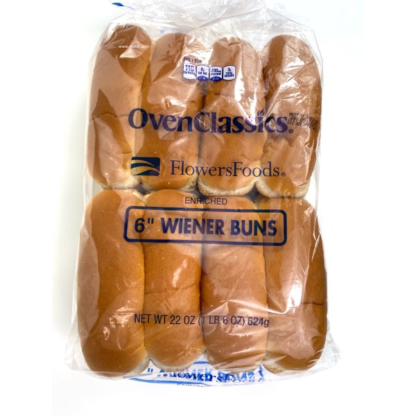 HOT DOG BREAD 6"/PAN D PERRO CALIENTE. 1/12 PACK