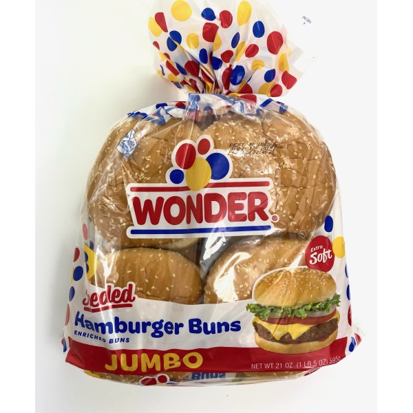 HAMBURGER BREAD W/SESAME SEED/PAN. 1/4/21OZ