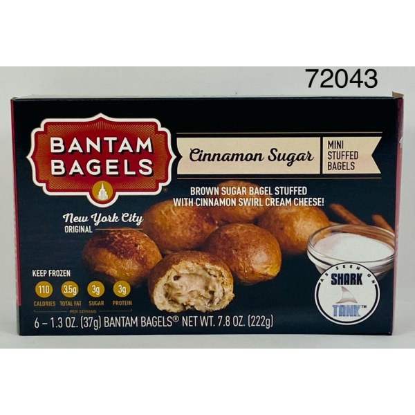 BROWN SUGAR BAGEL WITH CINNAMON. 6/7.8OZ