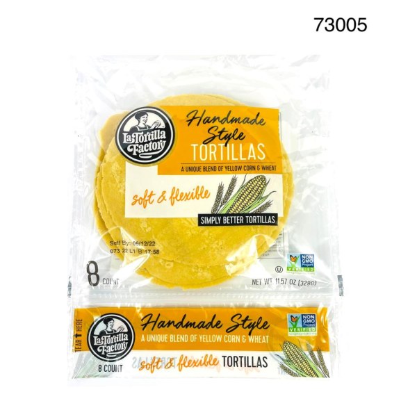 HANDMADE STYLE TORTILLAS. 12/8CT
