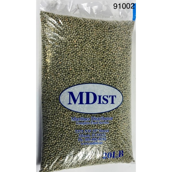 WHOLE GREEN PEAS/CHICHARO ENTERO. 1/20LB