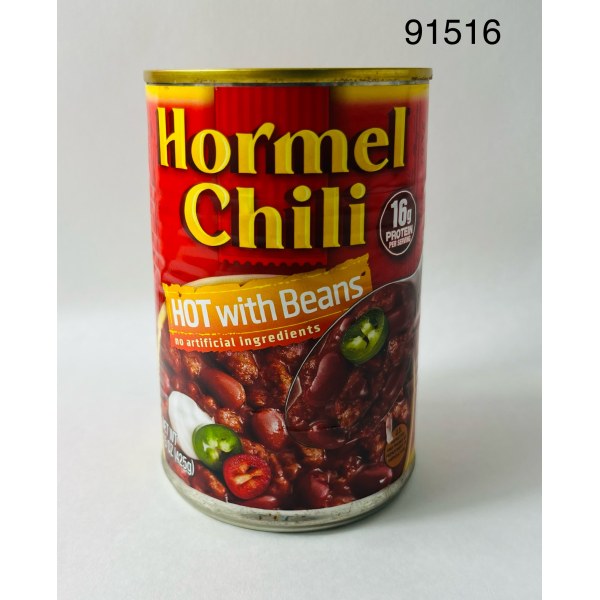 HLM HOT CHILI WITH BEANS. 12/15OZ