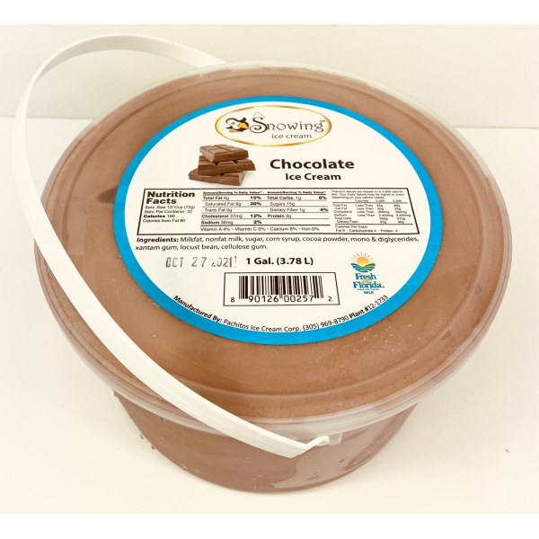 CHOCOLATE.ICE CREAM/HELADO. 1/1 GAL