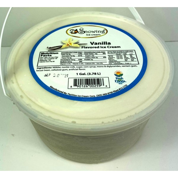 VANILLA ICECREAM/HELADO VAINILLA. 1/1 GAL