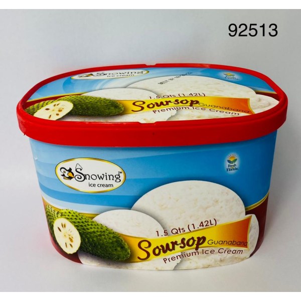 SOURSOP ICE CREAM/HELADO GUANABANA. 8/48OZ