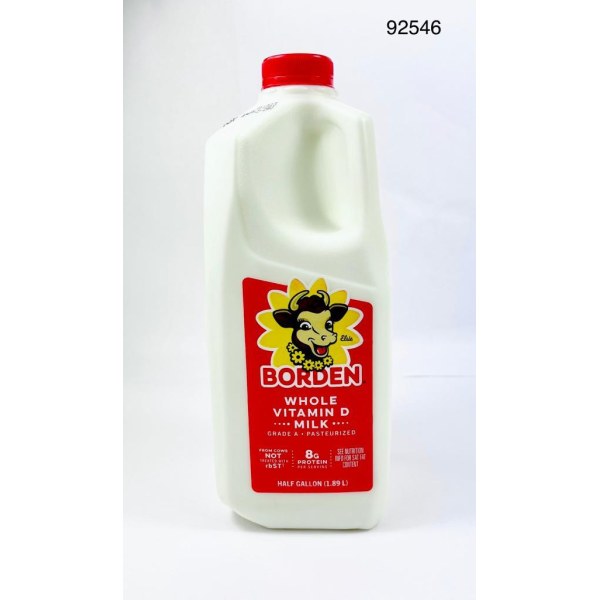 BORDEN   WHOLE MILK/LECHE. 9/1/2 GAL