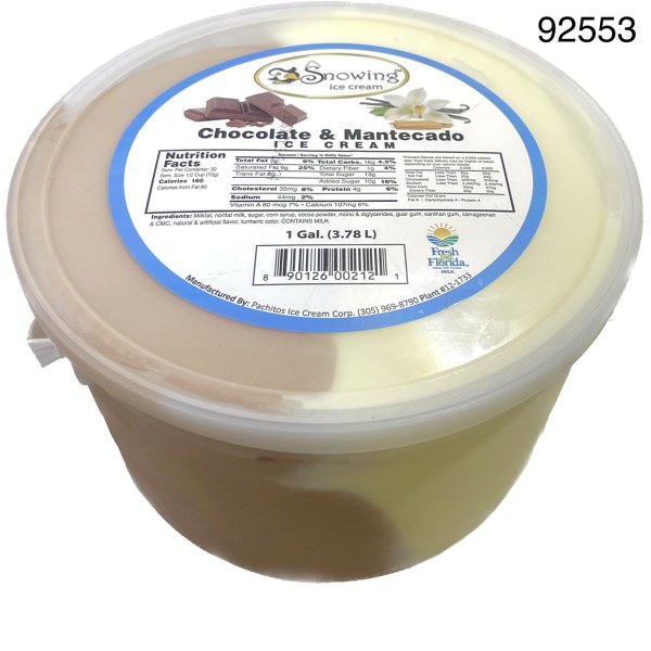 MANT/CHOCO ICE CREAM/HELADO MANTECADO/C. 1/1 GAL