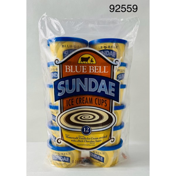 HELADO 12PAK SUNDAE                  CUP. 1/12PACK