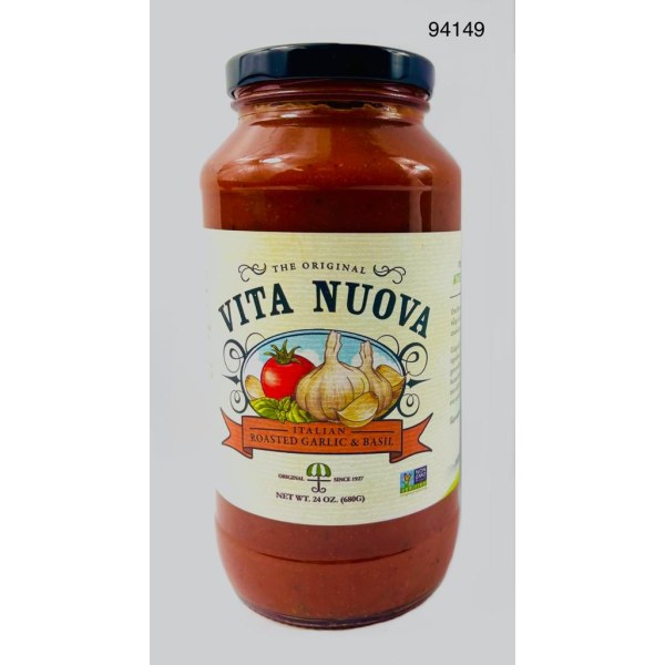 VITANOVA GARLIC BASIL SAUCE/SALSA. 12/24OZ