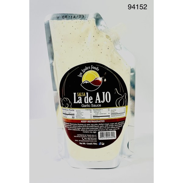 GARLIC SAUCE/SALSA DE AJO. 30/12OZ