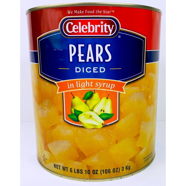 DICED PEARS/PERA CORTADA. 6/106 OZ