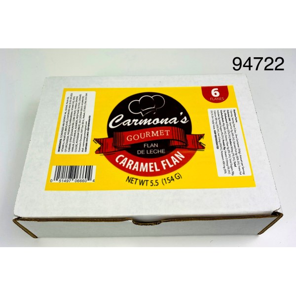 CARMONAS CARAMEL FLAN 5.5 OZ.. 1/6 PACK