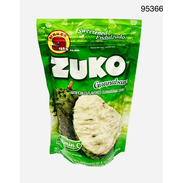 ZUKO GUANABANA POWDERED DRINK MIX. 12/14.1OZ