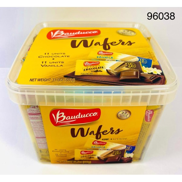 10 VANILLA & 10 CHOCOLATE WAFERS. 1/20 PACK