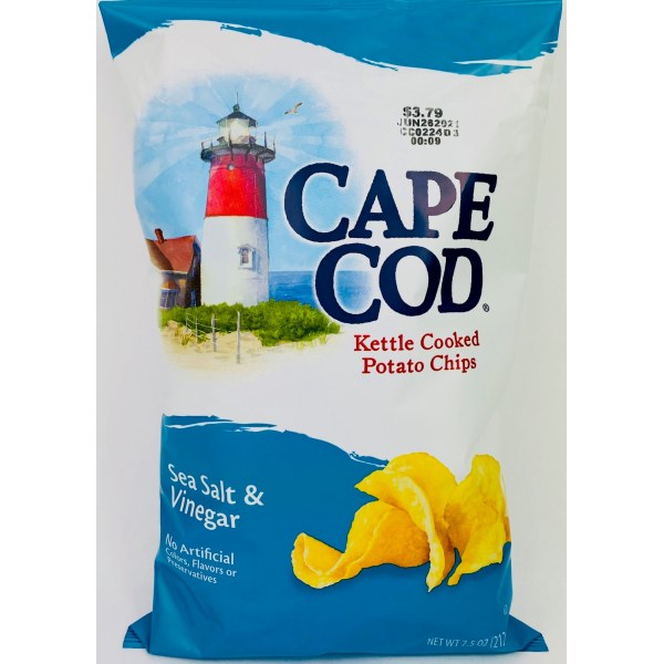 POTATO CHIPS SEA SALT & VINEGAR. 12/8OZ